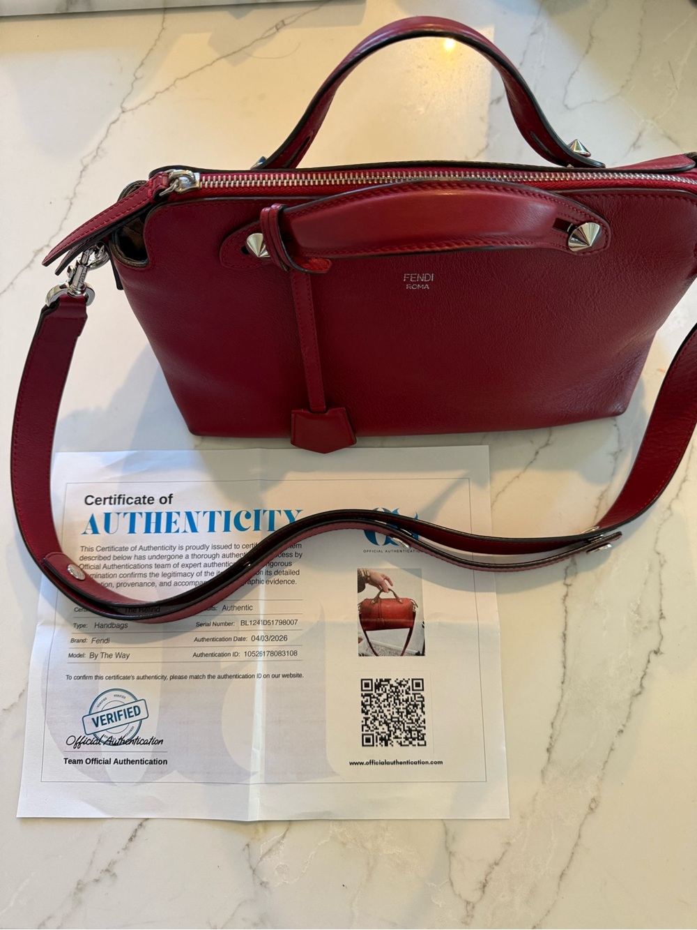 Fendi By The Way Leather Red